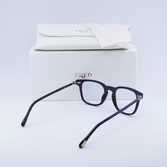 Fred FG50006I 001 Square 50mm Eyeglasses - Black - Picture 8 of 10